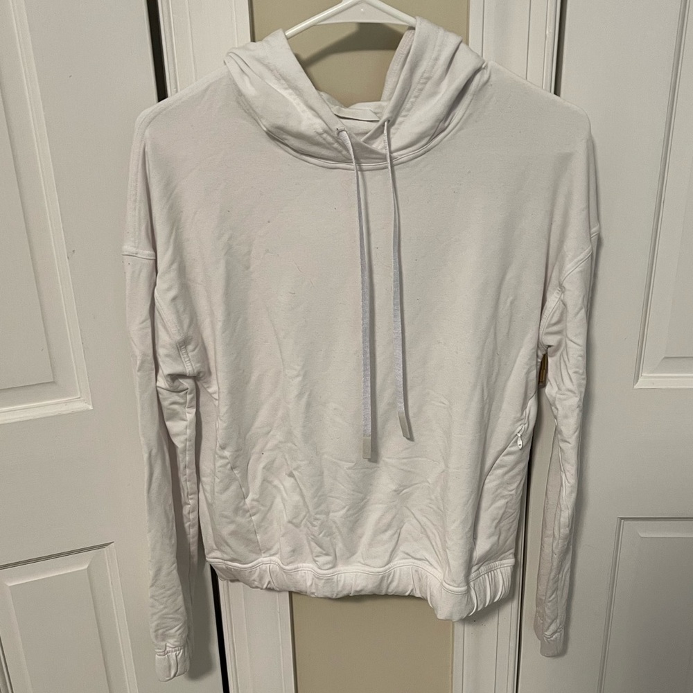 Size 6 lululemon white jacket/sweatshirt